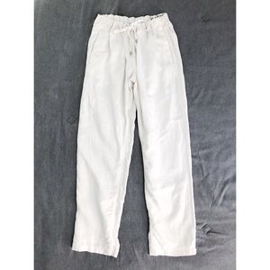 BLANKNYC White Linen Drawstring Pants // Size 27